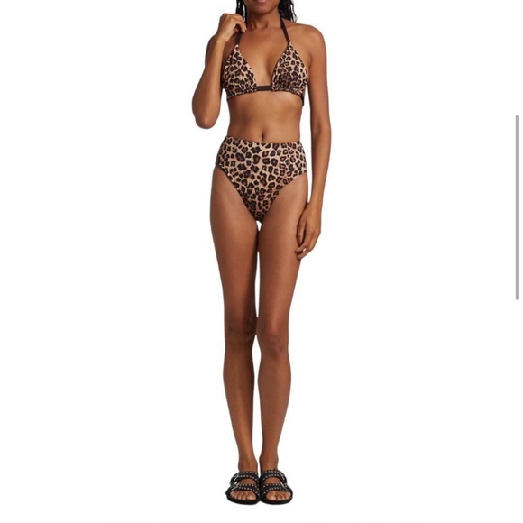 Good American Good Waist Reversible Leopard Swim Bottoms - Picture 4 of 16
